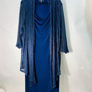 Connected Apparel Blue Long Sleeve Dress